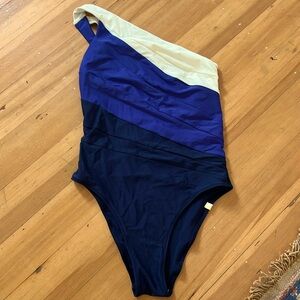 Summersalt one-piece, one shoulder swimsuit